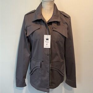 King Billion Utility Military Jacket Gray Medium - NWT